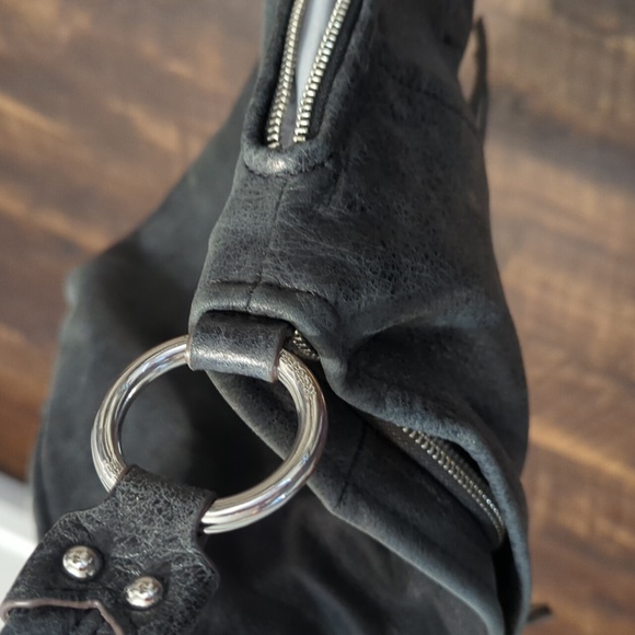 Aimee Kestenberg Black Genuine Leather Large Hobo Purse - Picture 11 of 15